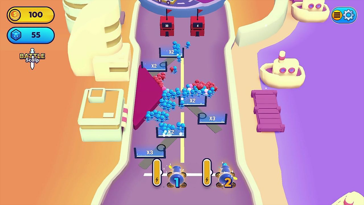Mob Control Mobile gameplay cu porți multiplicatoare și mulțime albastră